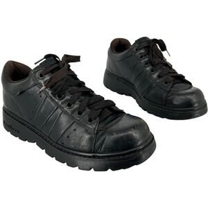 VTG y2k Women's Dark Brown Leather Skechers Chunky Platform Oxford Jammers Sz 8M